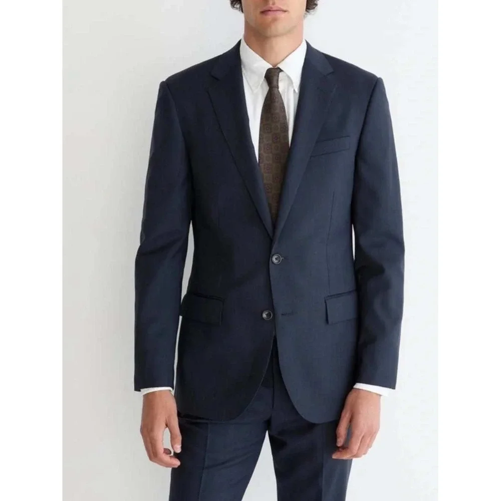J.Crew Loro Piana Ludlow Blazer Jacket 40R Navy Blue Wool Two Button Suit Coat